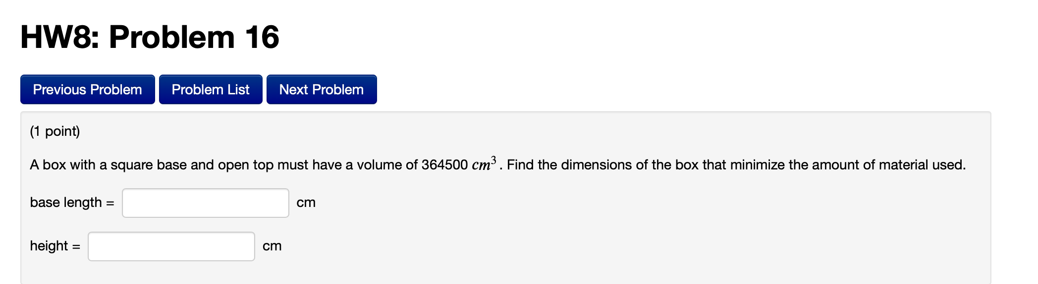 Solved HW8: Problem 16 Previous Problem Problem List Next | Chegg.com