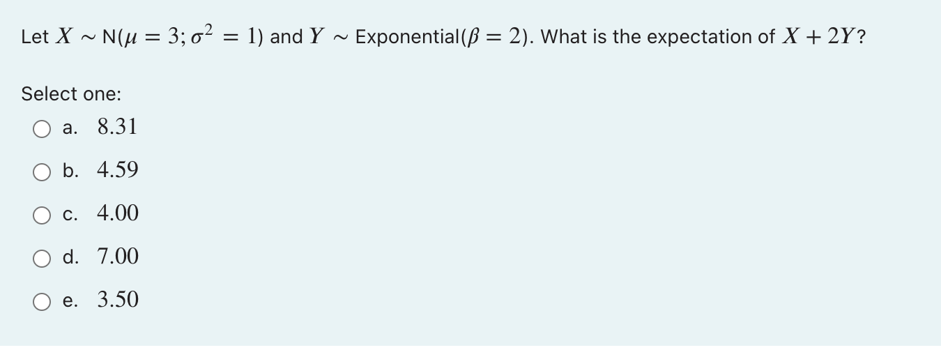 Solved Let X N U 3 62 1 And Y Exponential Ss 2 Chegg Com