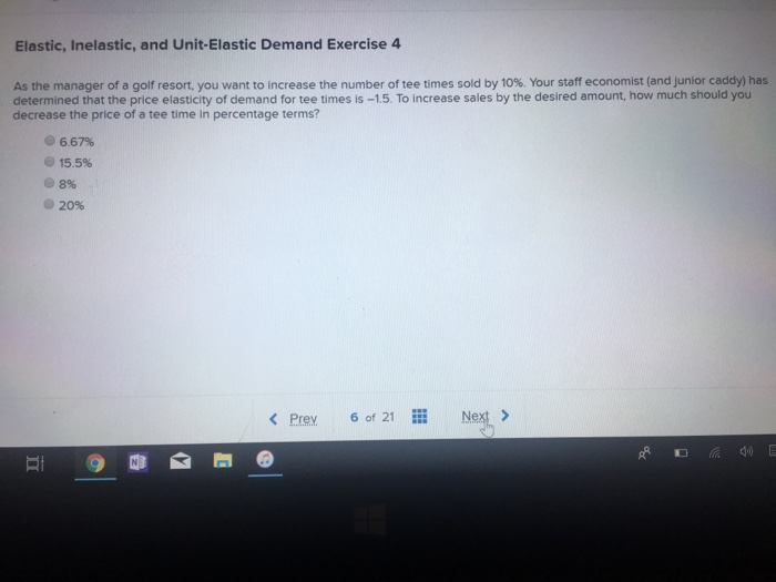 Solved Elastic, Inelastic, and Unit-Elastic Demand Exercise | Chegg.com