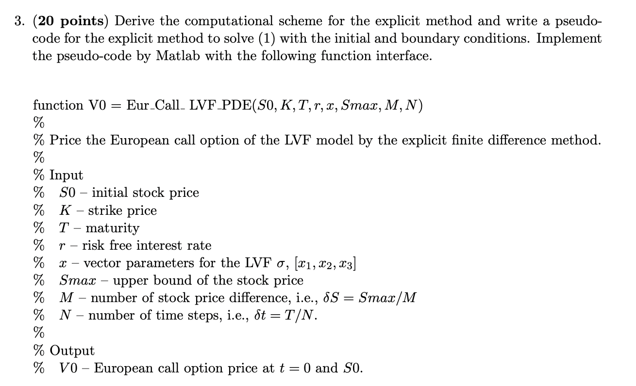 Solved A Typical Practice In Finance Is To Estimate An Op Chegg Com