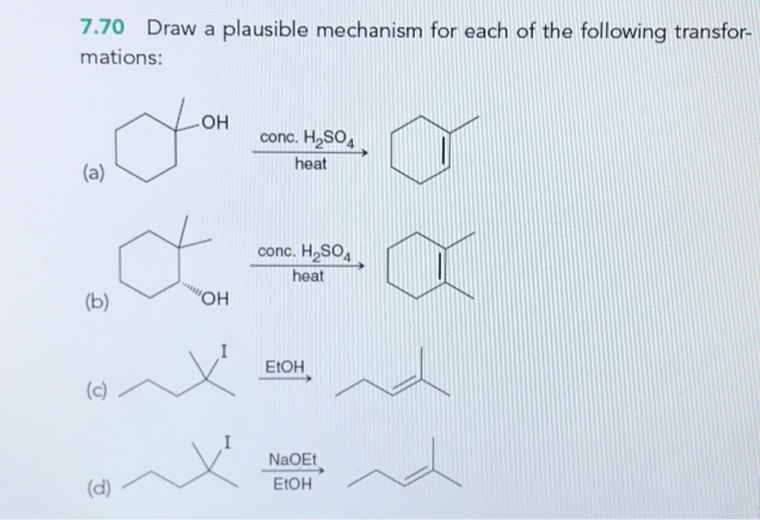 Solved 7.70 Draw a plausible mechanism for each of the | Chegg.com