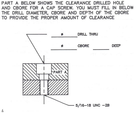 Solved PART A BELOW SHOWS THE CLEARANCE DRILLED HOLE AND | Chegg.com