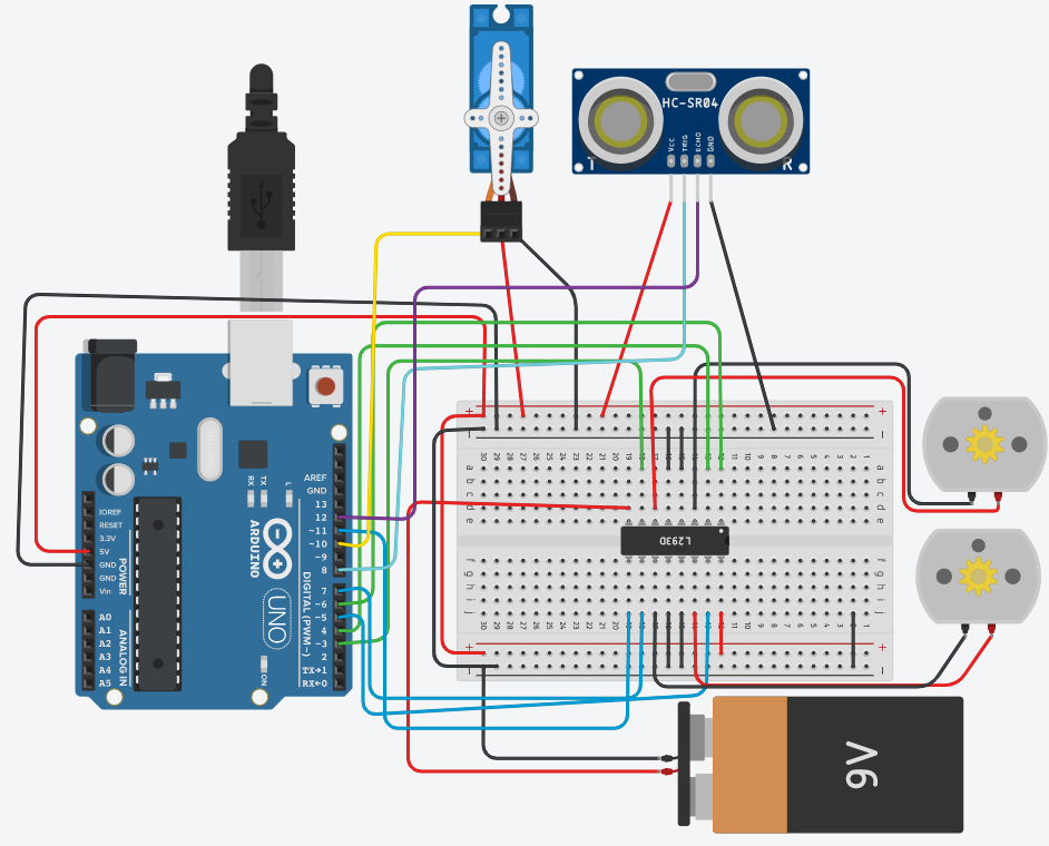 Solved Obstacle avoiding robot using Arduino Arduino Uno is | Chegg.com