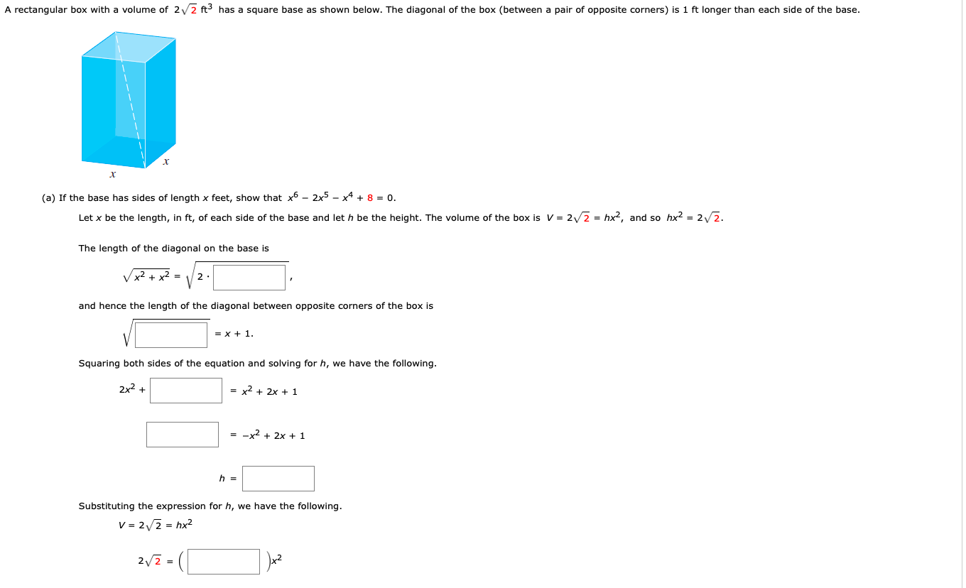 Solved an open box with a volume of 11592 cm3 is to be chegg