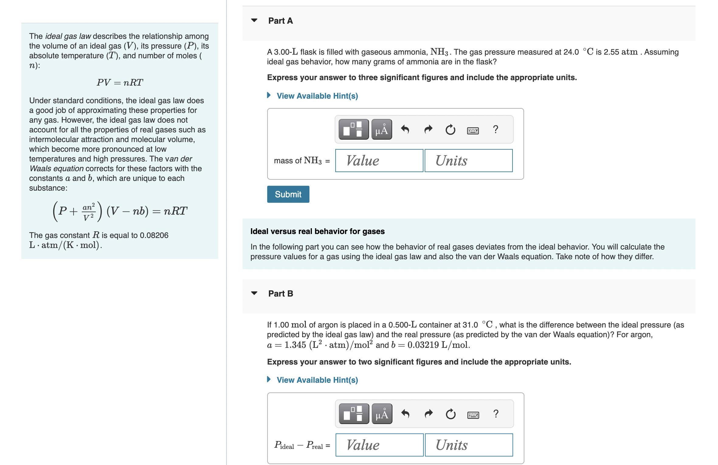 Solved The ideal gas law describes the relationship among | Chegg.com