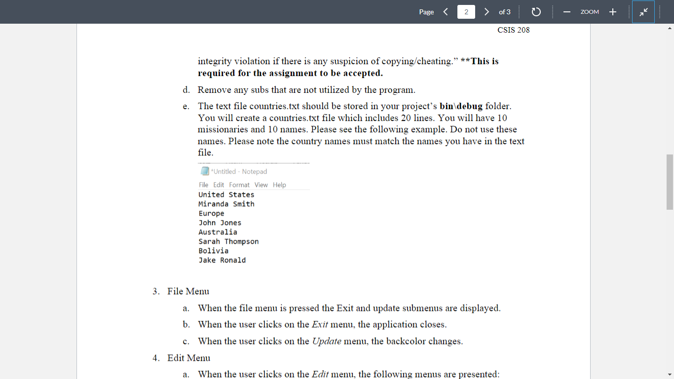 SEQUENTIAL ACCESS AND FILES PROGRAMMING ASSIGNMENT | Chegg.com