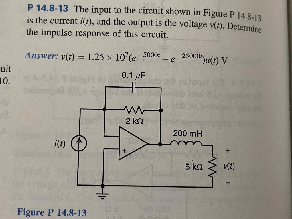 Solved the input to the circuit shown in Figure P14.8-13 is | Chegg.com
