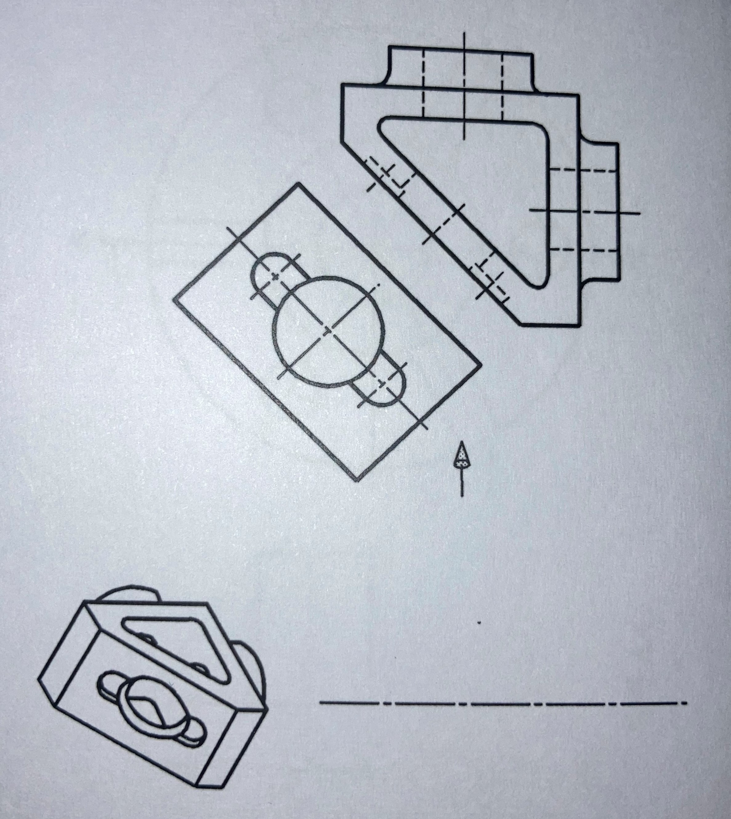 Solved Draw The Auxiliary View And The Unfinished Part In | Chegg.com