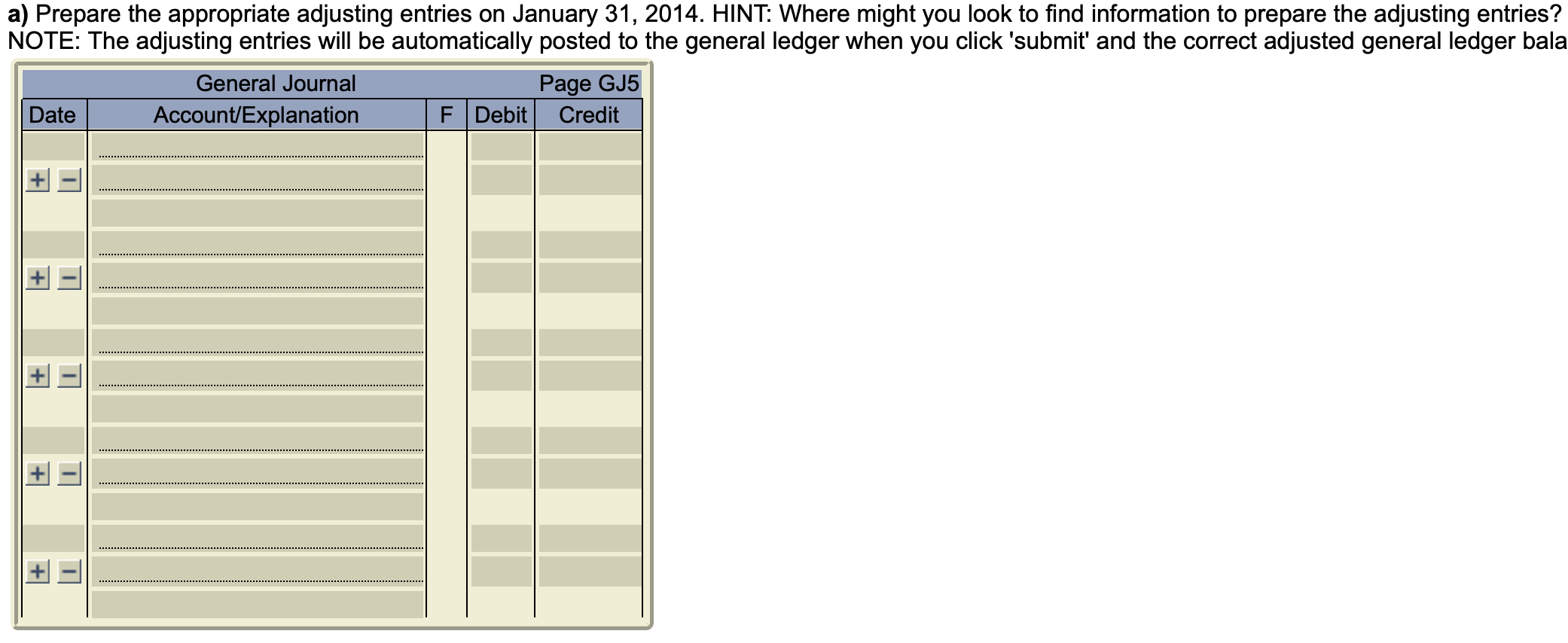 Solved Prepare The Appropriate Adjusting Entries On January | Chegg.com