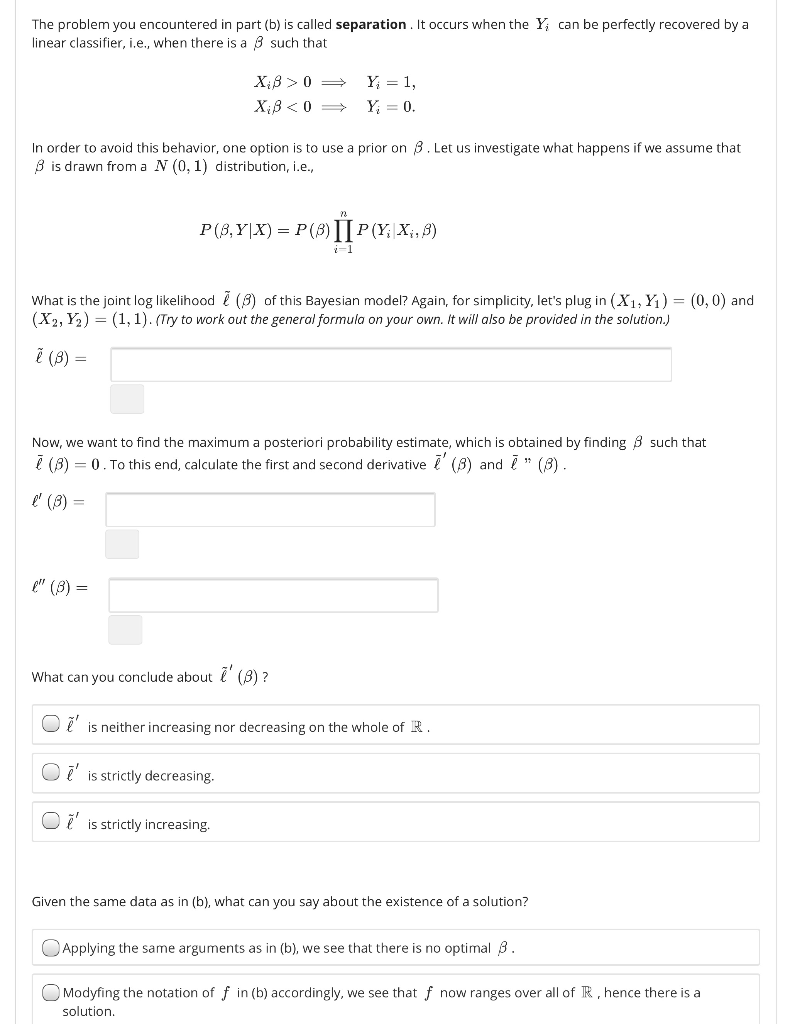 Imagine we are given the following data (n = 2): X1 = | Chegg.com