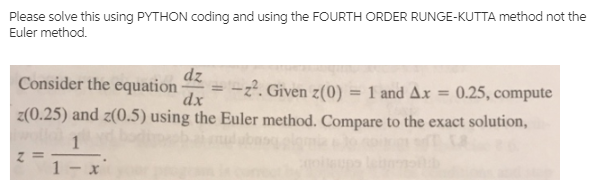 Solved Please solve this using PYTHON coding and using the | Chegg.com