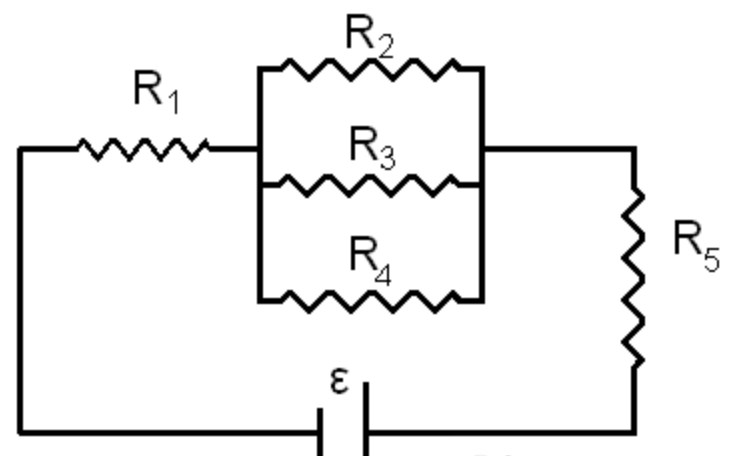 Solved A circuit consisting of 5 resistors is shown in the | Chegg.com