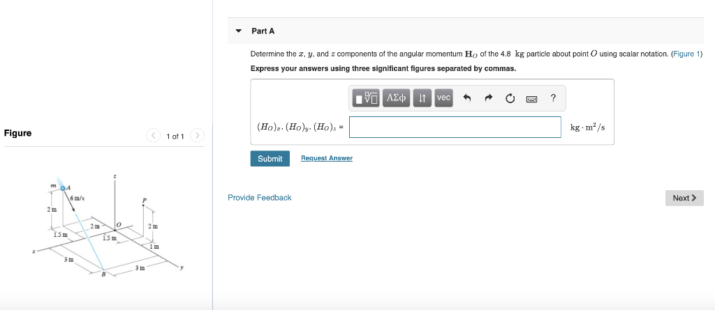 Solved Part A using scalar notation. (Figure 1) Determine | Chegg.com