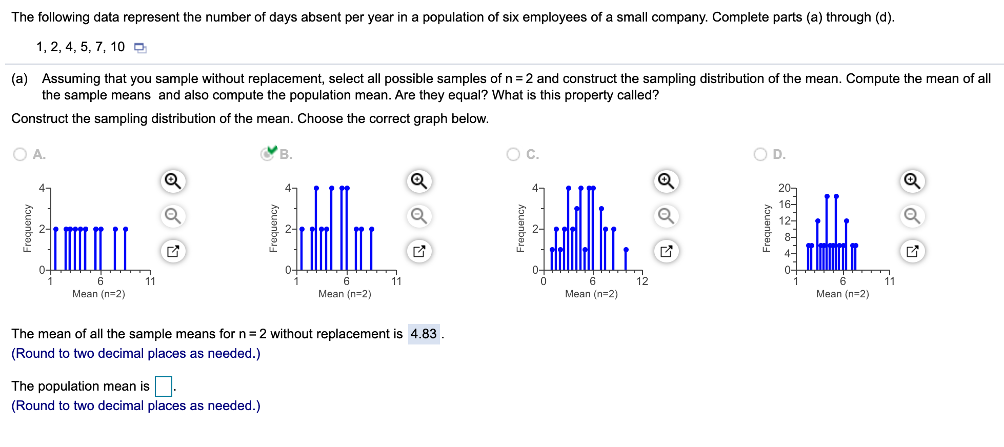 Solved The following data represent the number of days | Chegg.com