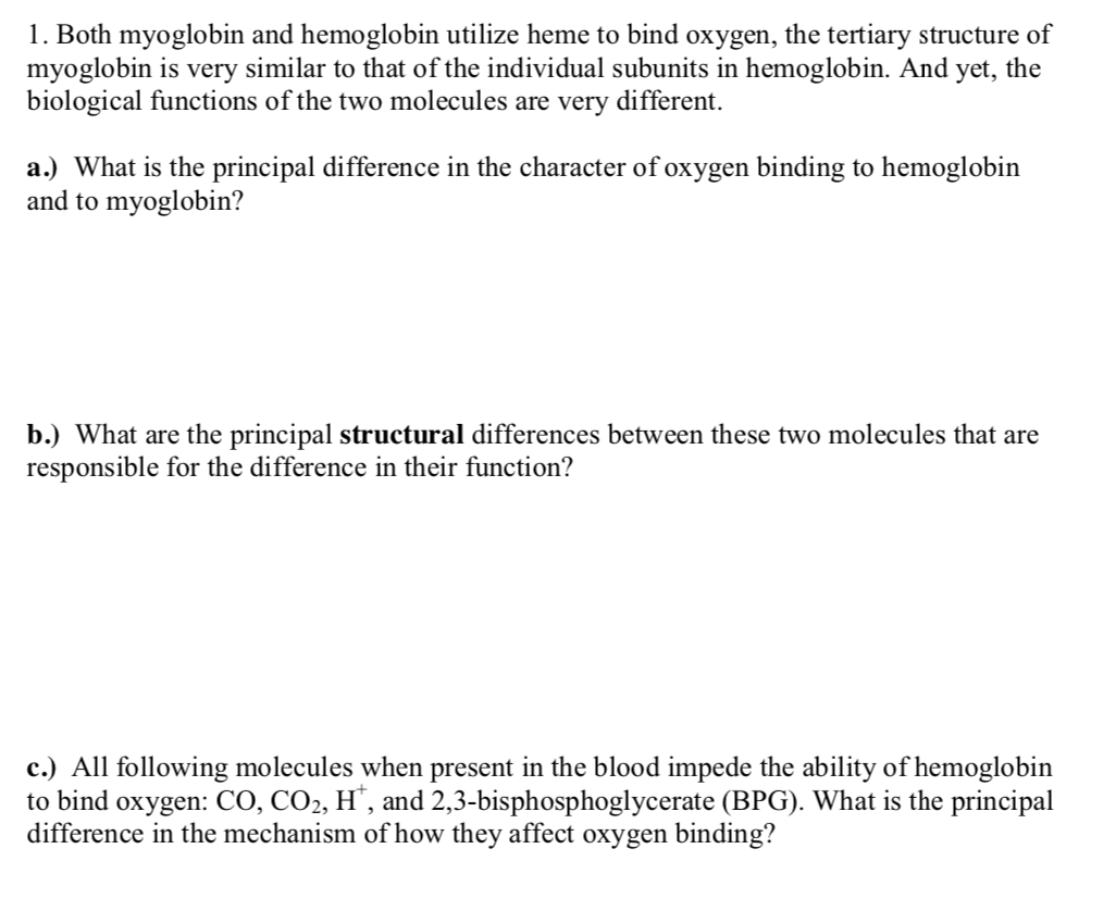 雑誌で紹介された myoglobin and Hemoglobin in （以下本文） their 洋書