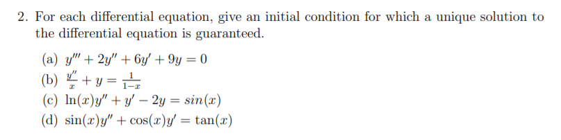 Solved give the initial condition with explanation for all | Chegg.com