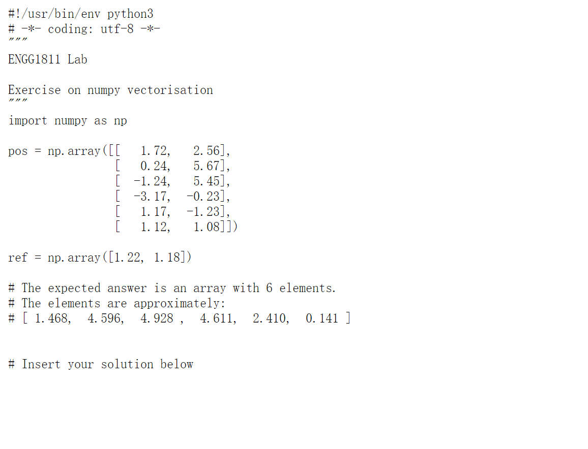 Solved Part B: Numpy Computation This Exercise Is Based On | Chegg.com