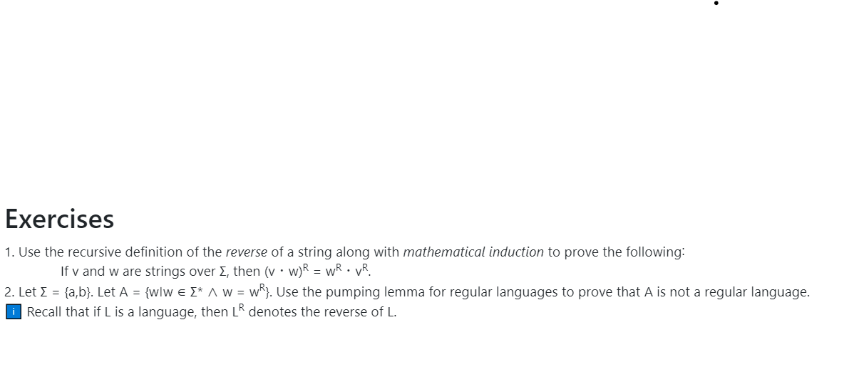 Solved Exercises 1. Use the recursive definition of the