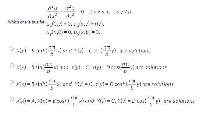 Solved ∂x2∂2u+∂y2∂2u=0,0 | Chegg.com