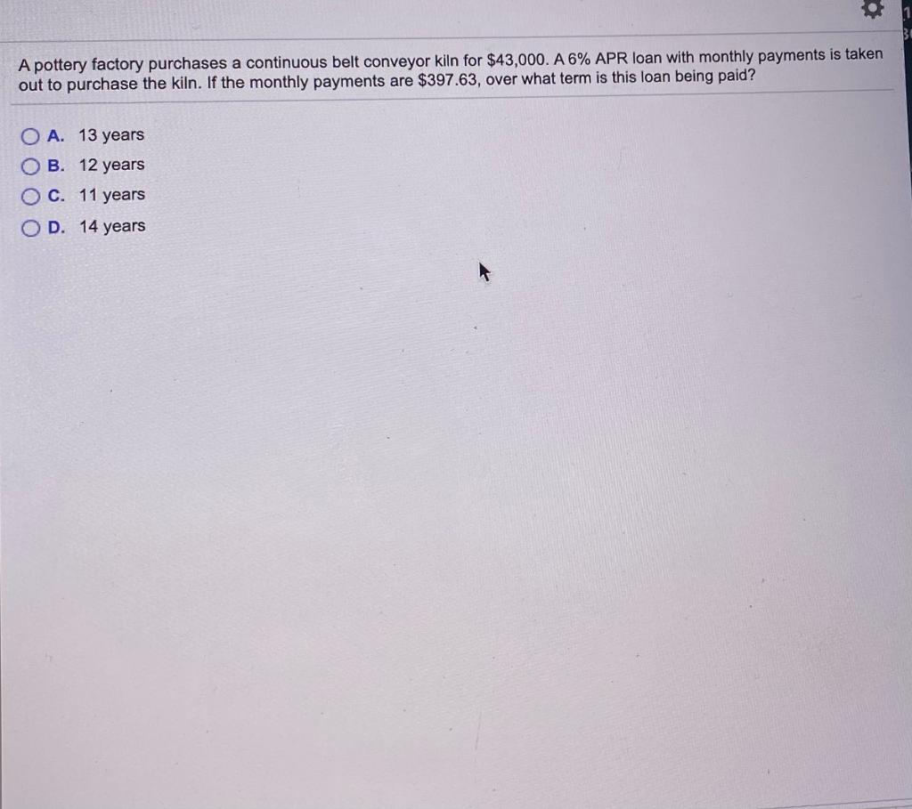 Solved A pottery factory purchases a continuous belt