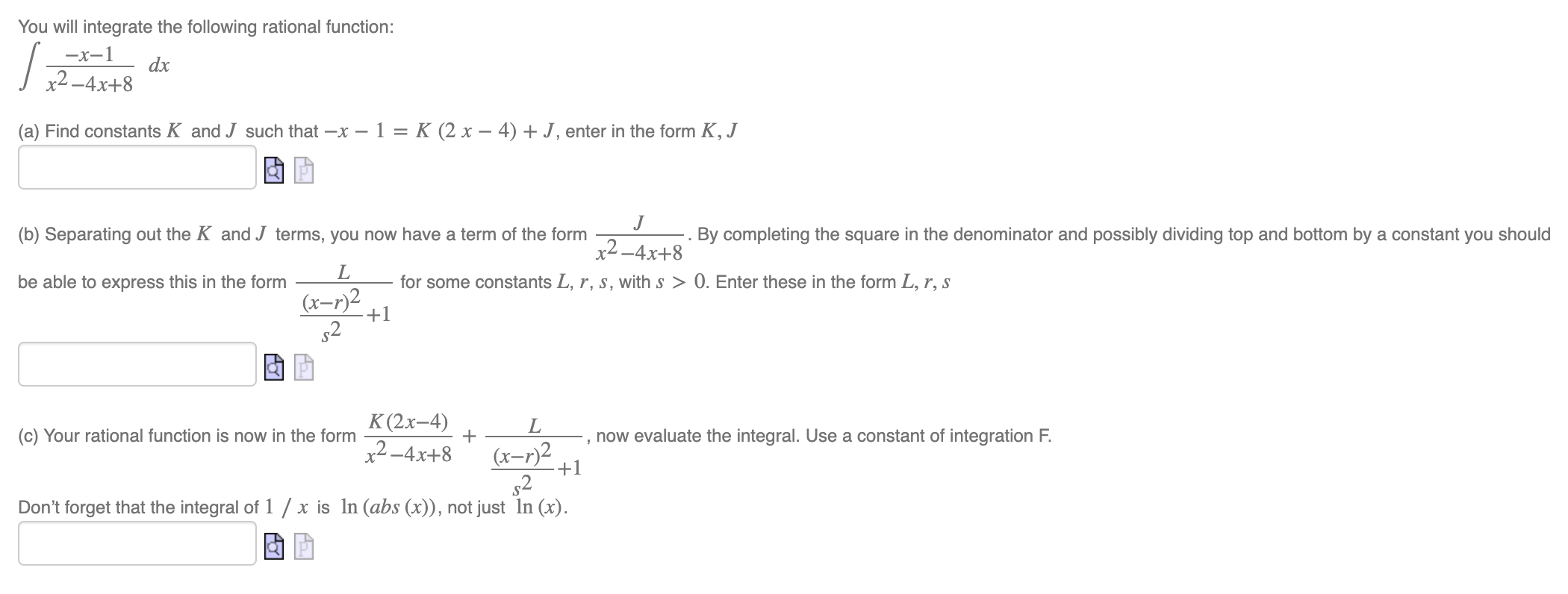Solved You Will Integrate The Following Rational Function Chegg Com