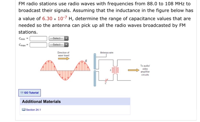 Solved FM Radio Stations Use Radio Waves With Frequencies | Chegg.com