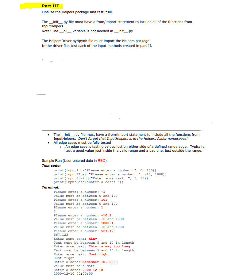 Solved Description: Functions, Modules and Packages | Chegg.com