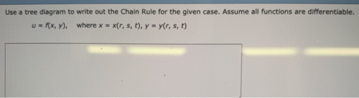 Solved Use a tree diagram to write out the Chain Rule for | Chegg.com