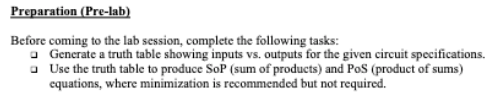Solved Preparation (Pre-lab) Before coming to the lab | Chegg.com