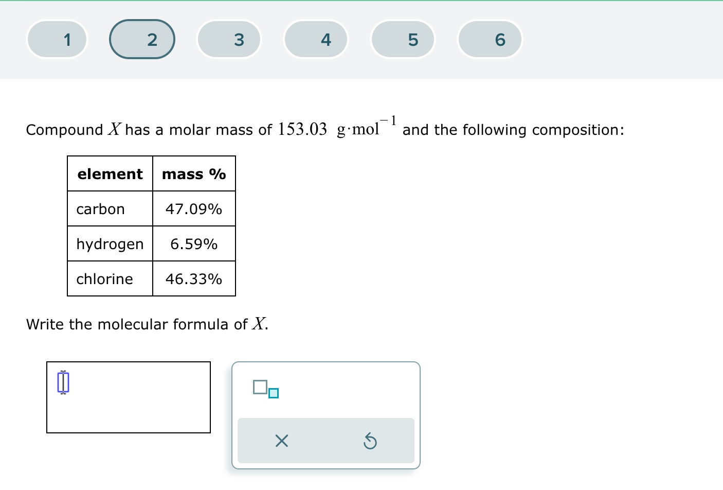 Solved Compound X Has A Molar Mass Of Gmol And The Chegg Com