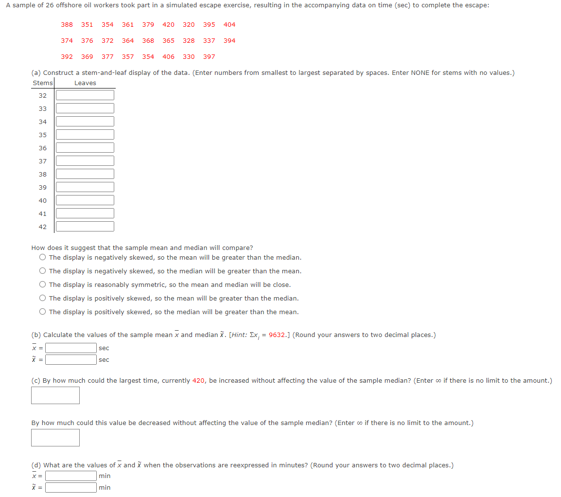 Solved How does it suggest that the sample mean and median | Chegg.com