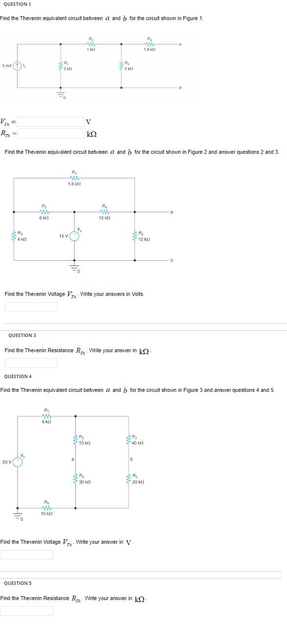 Solved Find the Thevenin equivalent circuit between a and b | Chegg.com