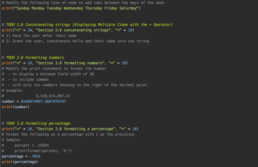 Solved Complete all of the TODO directions The number next | Chegg.com