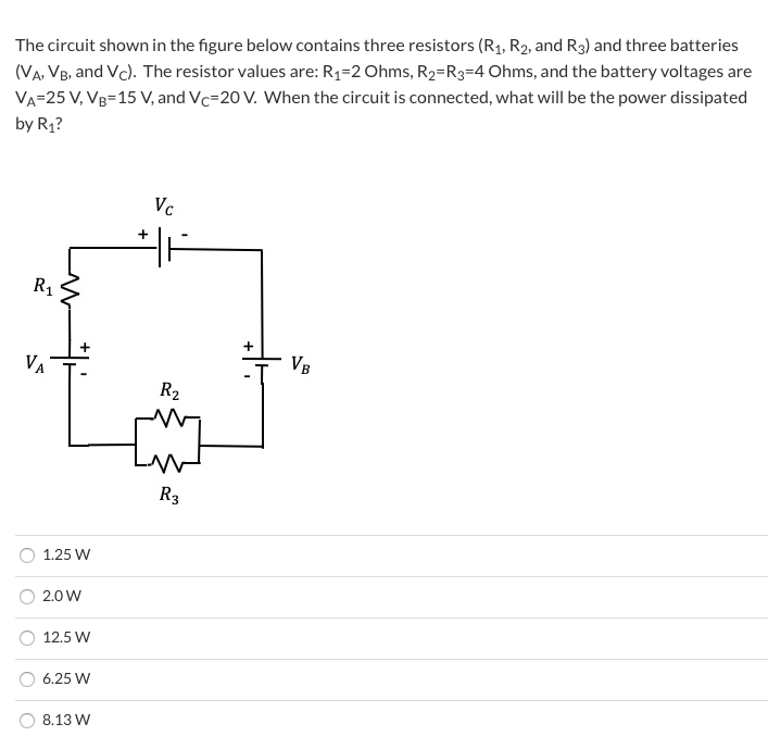 Solved The circuit shown in the figure below contains three | Chegg.com