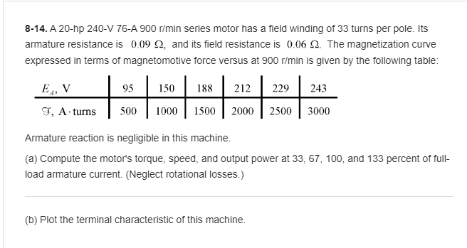 the resistance of a motor winding is expressed in