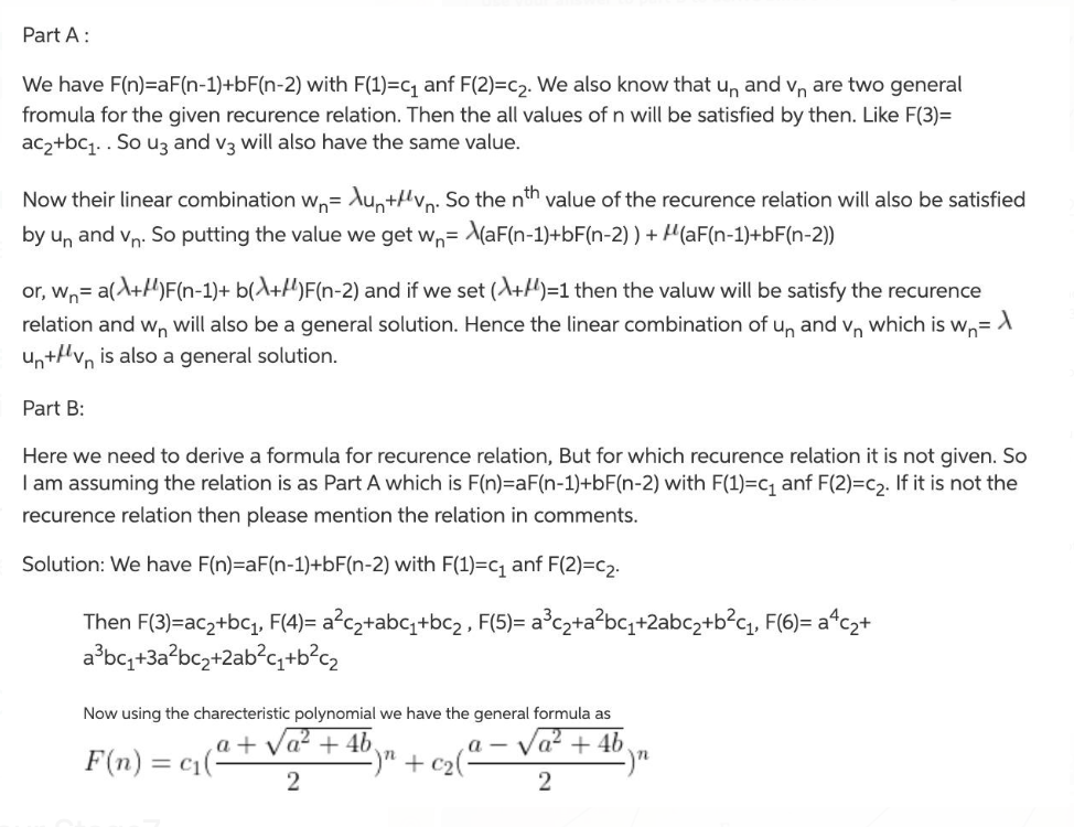 Solved Question is posted with part a and b solved, | Chegg.com