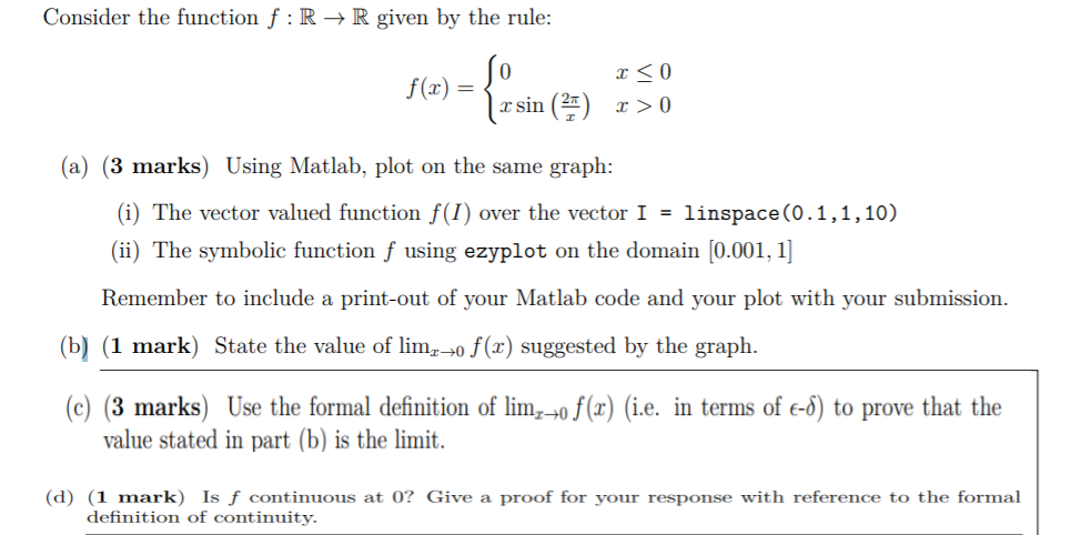 Solved Consider the function f :R → R given by the rule: | Chegg.com