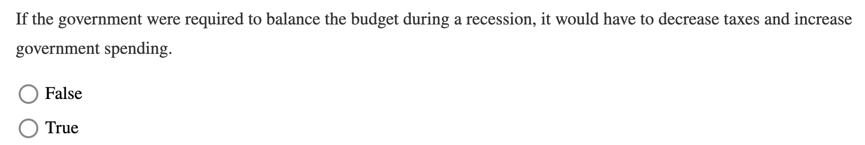 Solved Increased government spending in the short run will | Chegg.com