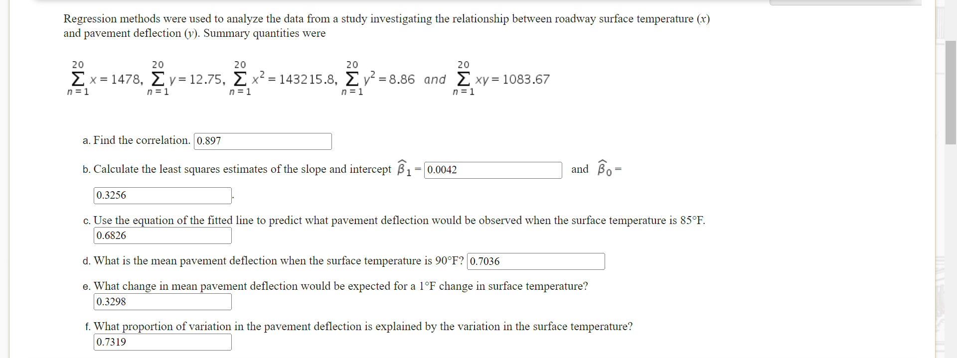 Solved Regression methods were used to analyze the data from | Chegg.com