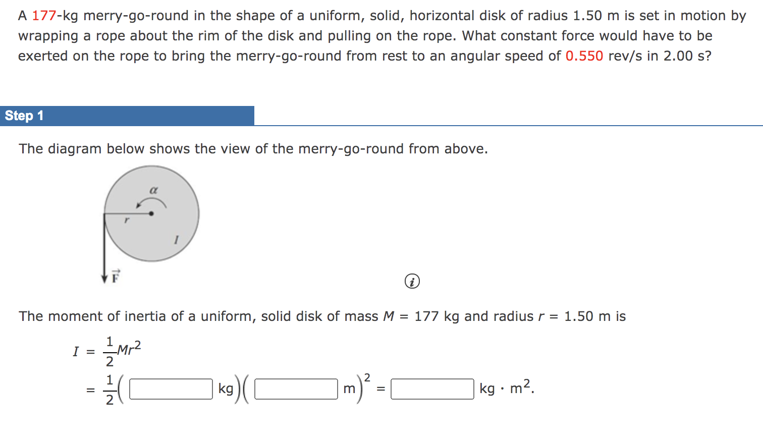 Solved A 177-kg Merry-go-round In The Shape Of A Uniform, 