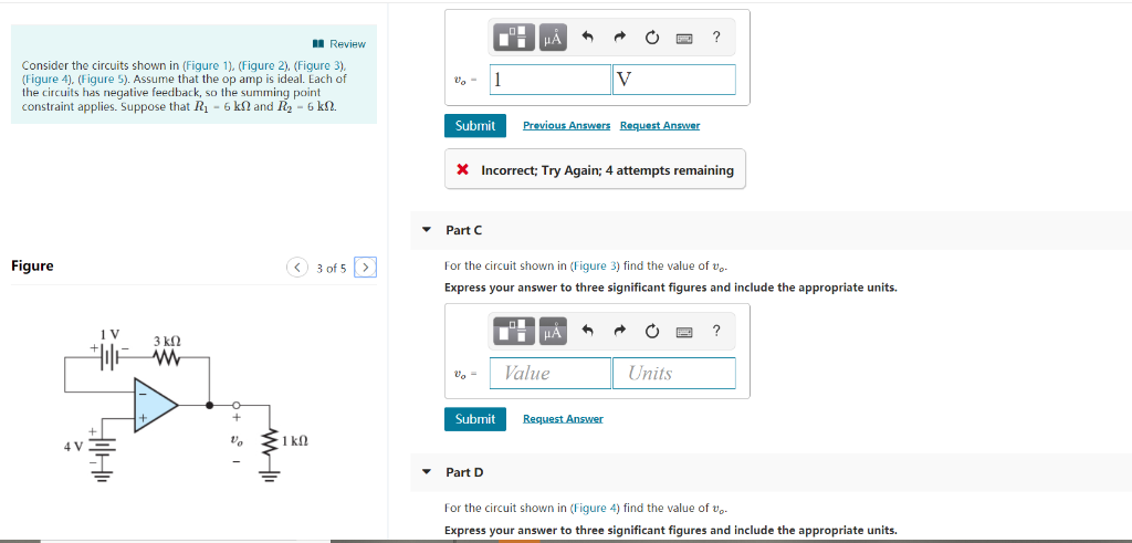 Solved Review Correct Consider the circuits shown in (Figure | Chegg.com