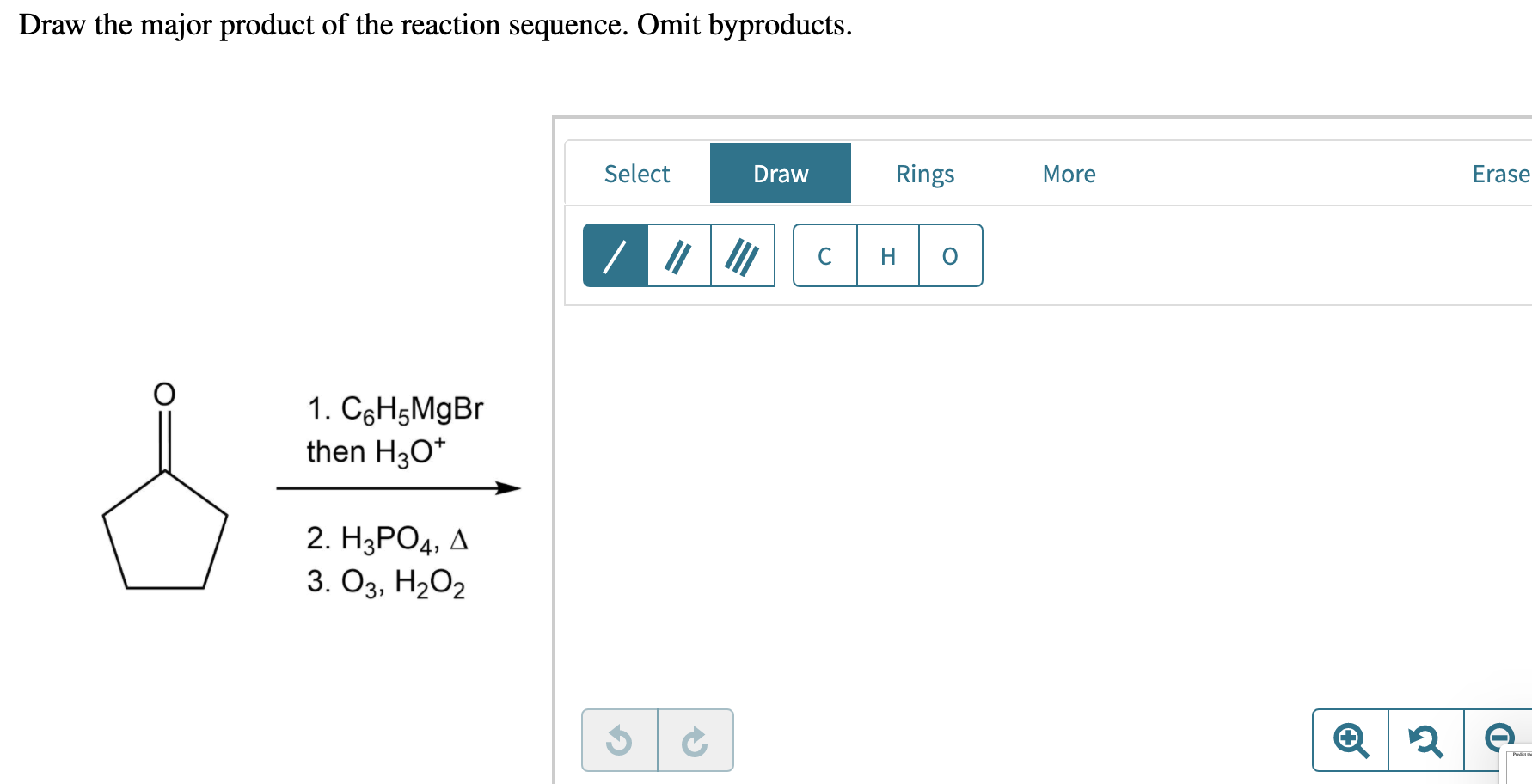 Solved Draw the major product of the reaction sequence. Omit