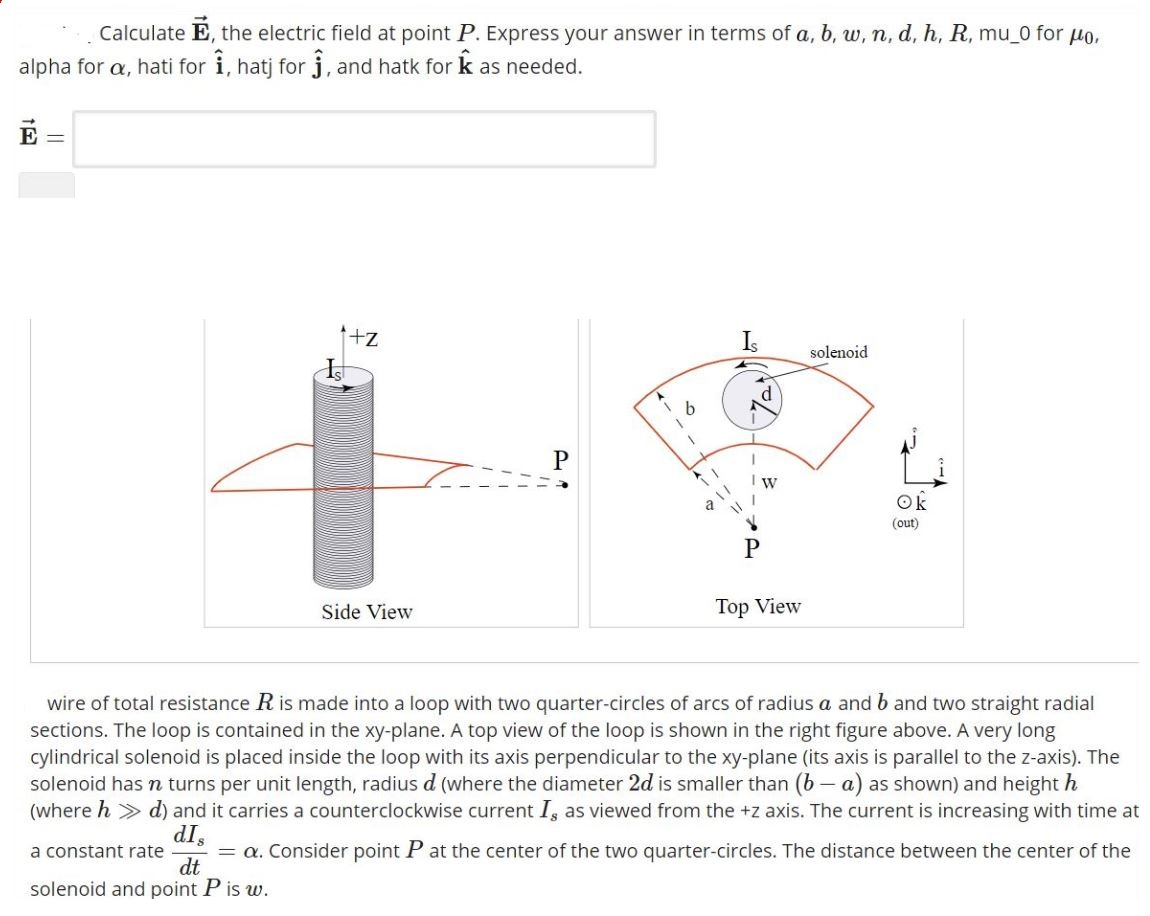 Calculate E The Electric Field At Point P Expres Chegg Com