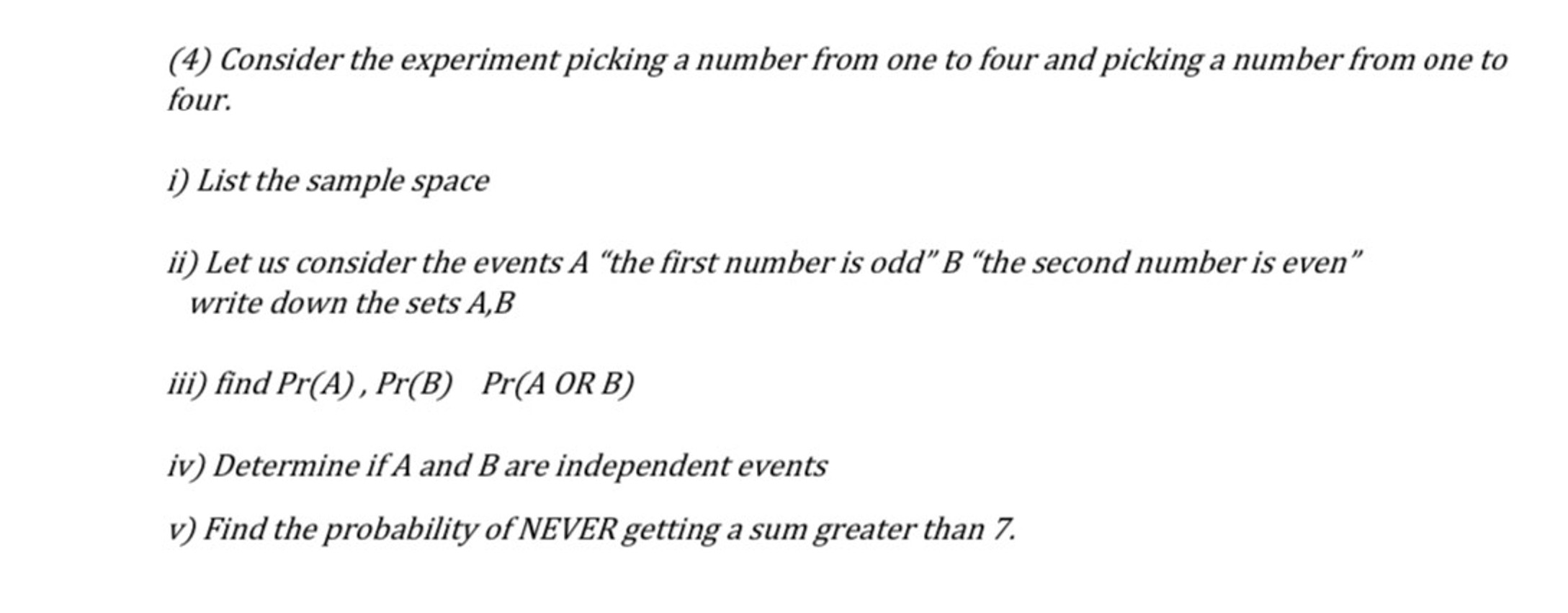 Solved 4 ï Consider The Experiment Picking A Number From Chegg Solved 4 ï Consider The Experiment Picking A Number From Chegg