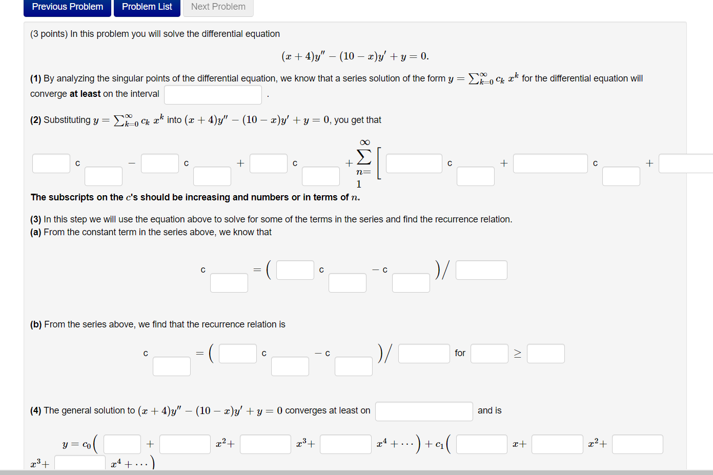 Solved Previous Problem Problem List Next Problem (3 points) | Chegg.com