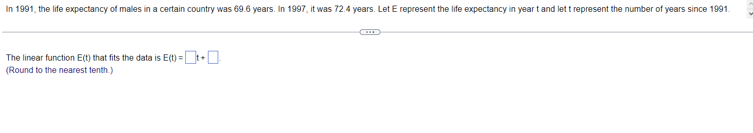 Solved In 1991, the life expectancy of males in a certain | Chegg.com