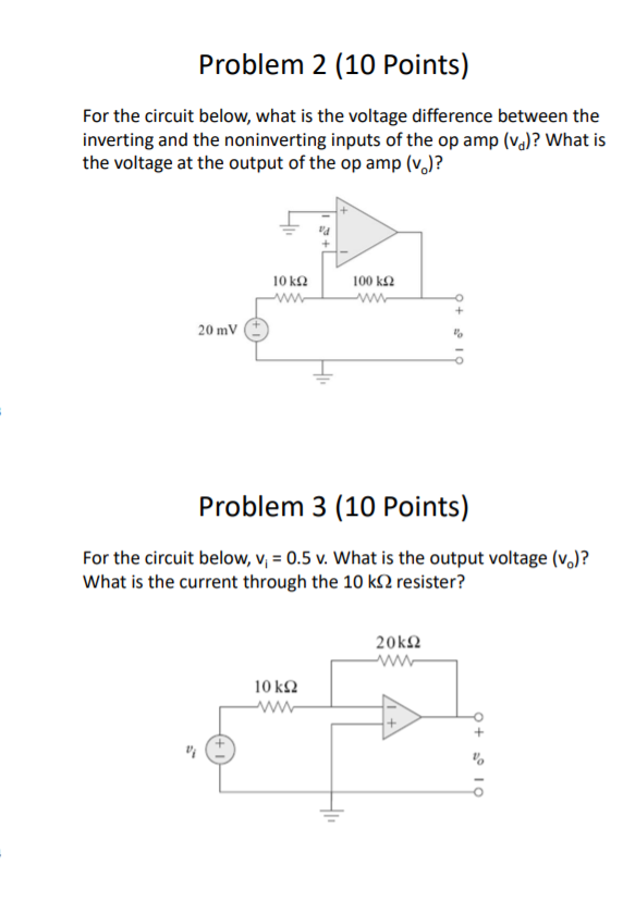 Solved Problem 2 (10 Points) For the circuit below, what is | Chegg.com