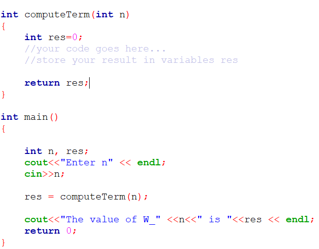 Solved The programme should be in C++. Skeletal code is | Chegg.com