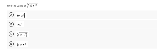 Solved Find the value of 589x15 89∣∣x3∣∣ 89x3 589∣x3∣ 589X3 | Chegg.com
