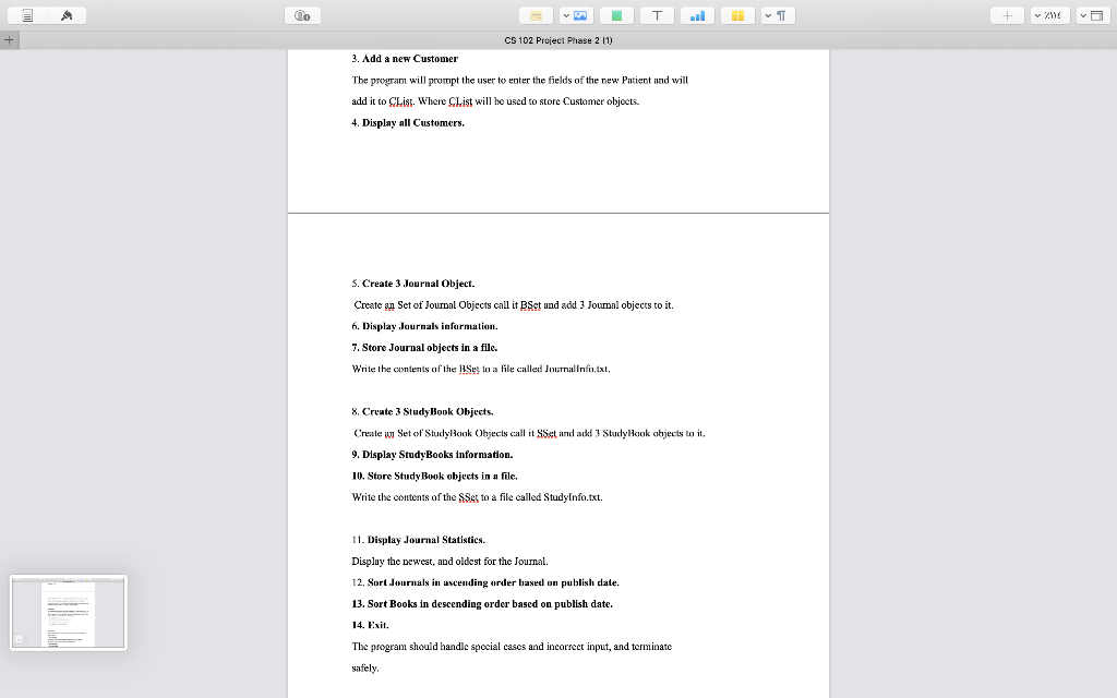 Solved Main Program Write a menu-driven program to implement | Chegg.com